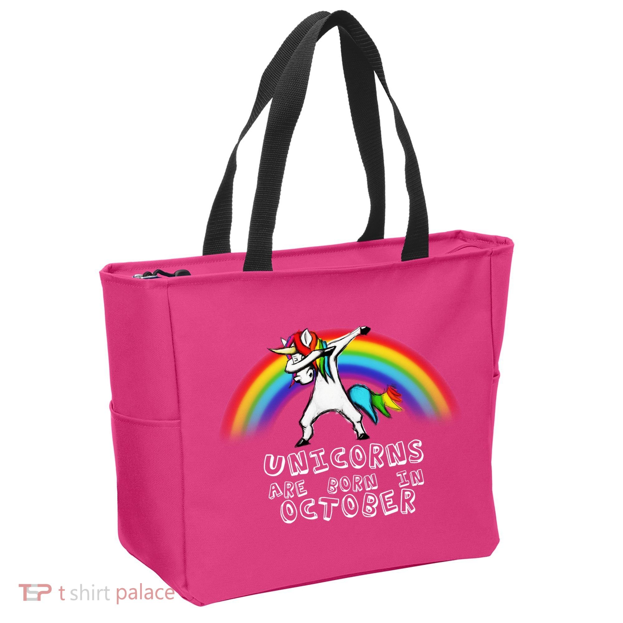 Unicorns Are Born In October Birthday Tote Bag