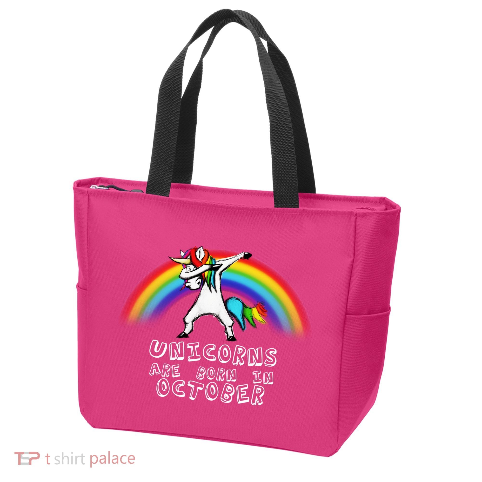 Unicorns Are Born In October Birthday Tote Bag