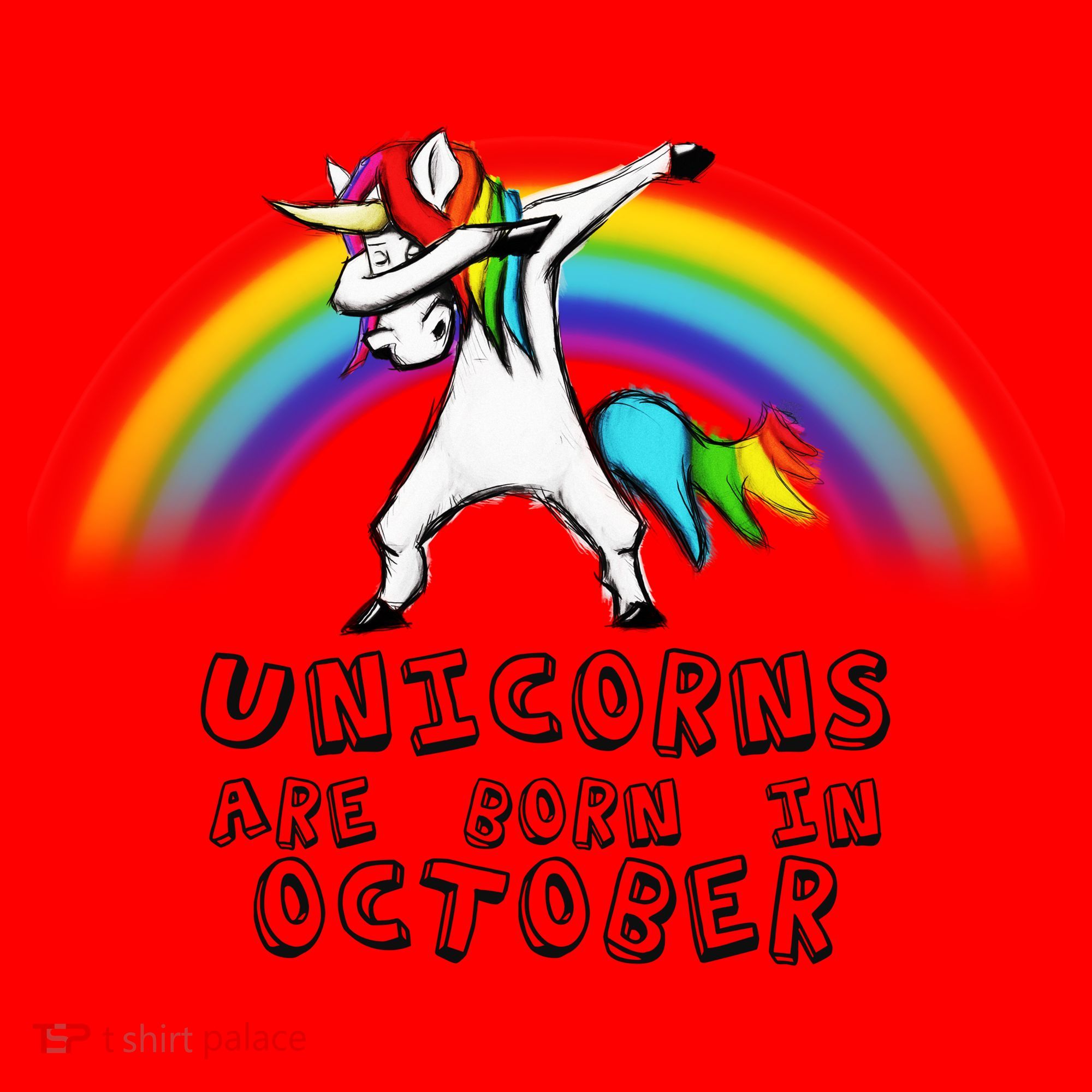 Unicorns Are Born In October Birthday Santa Hat