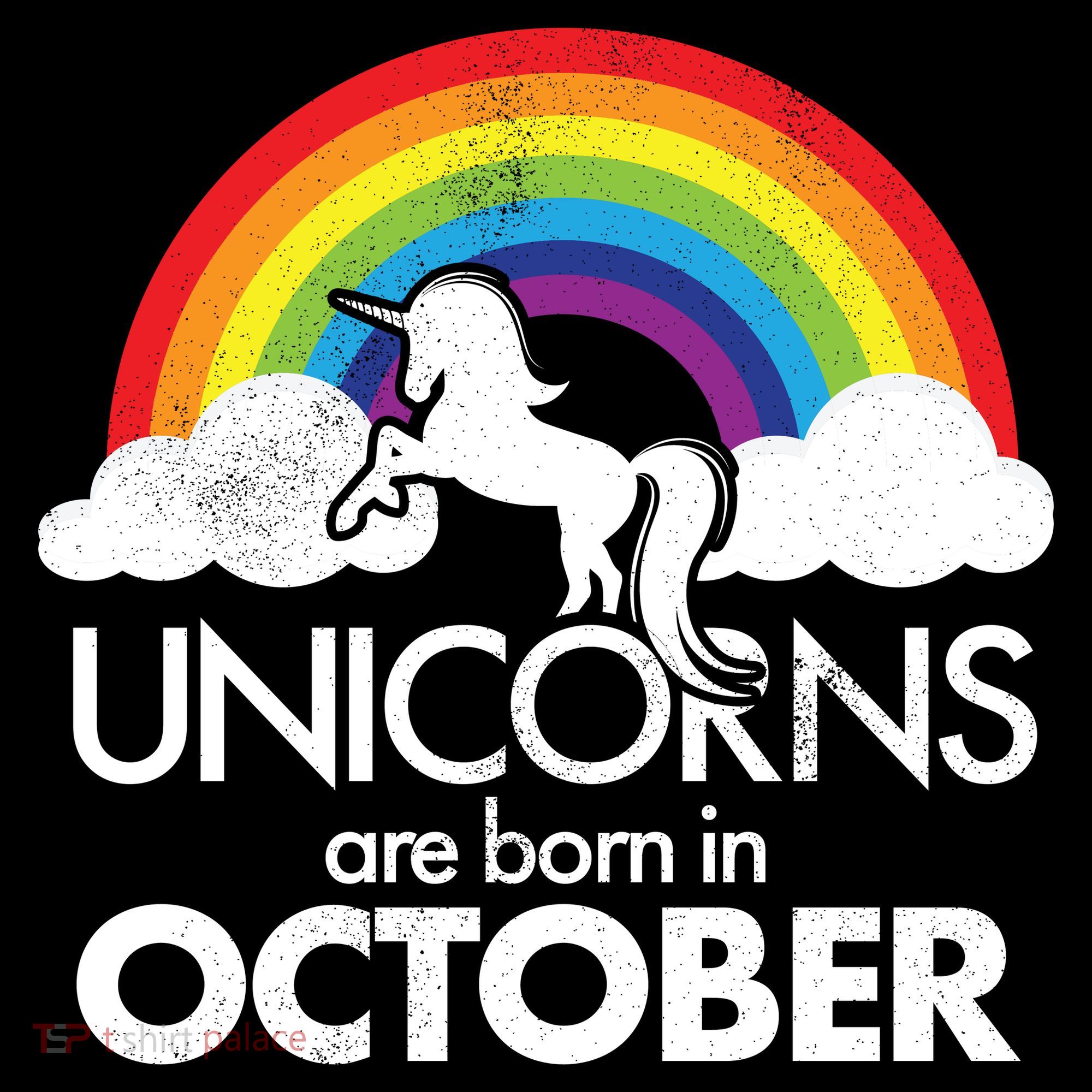 Unicorns Are Born In October Rainbow Retro Backpack