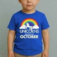 Unicorns Are Born In October Rainbow Retro Toddler T-Shirt thumb 2