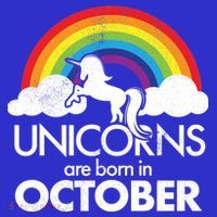 Unicorns Are Born In October Rainbow Retro Kids Long Sleeve Shirt thumb 2
