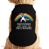 Unicorns Are Born In September Birthday Doggie Tank thumb 0