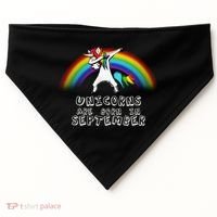 Unicorns Are Born In September Birthday USA-Made Doggie Bandana thumb 0
