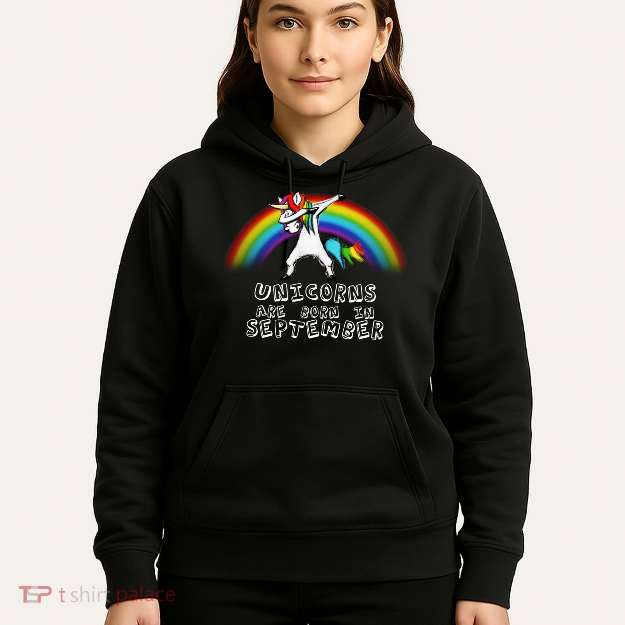 Unicorns Are Born In September Birthday Hoodie