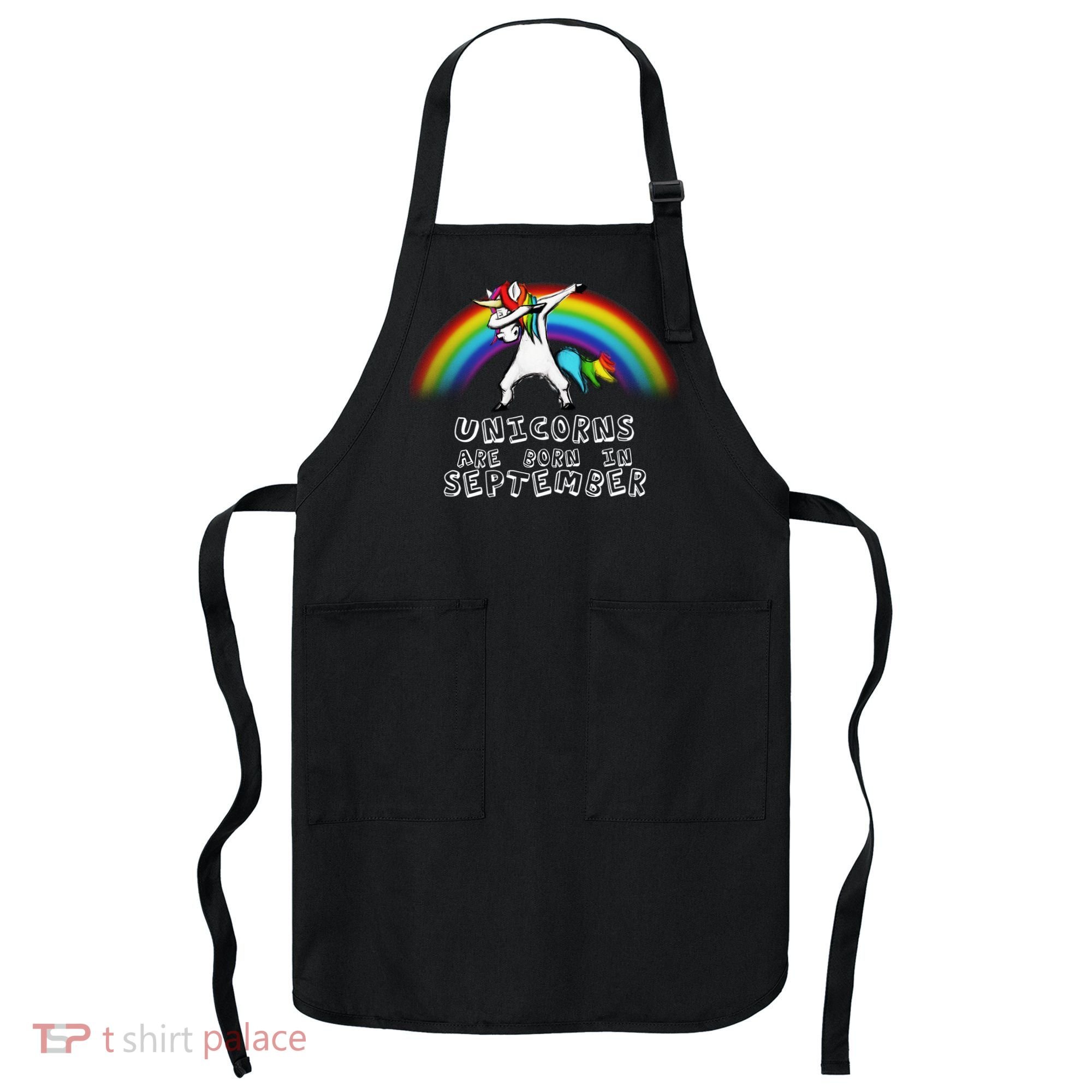 Unicorns Are Born In September Birthday Apron