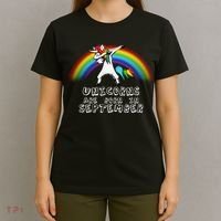 Unicorns Are Born In September Birthday T-Shirt thumb 4