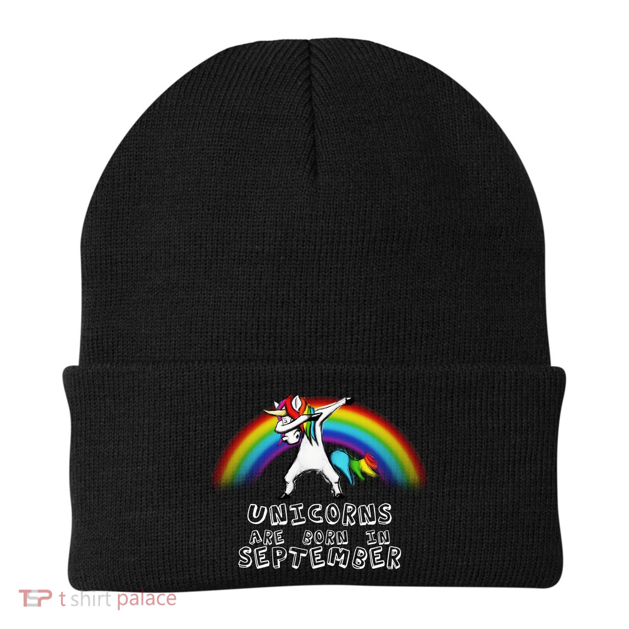 Unicorns Are Born In September Birthday Beanie