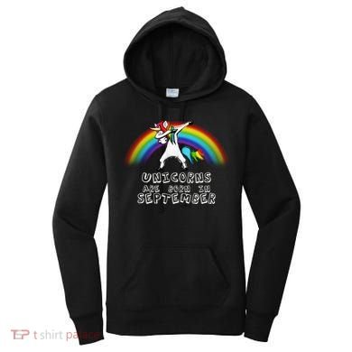 Unicorns Are Born In September Birthday Women's Hoodie