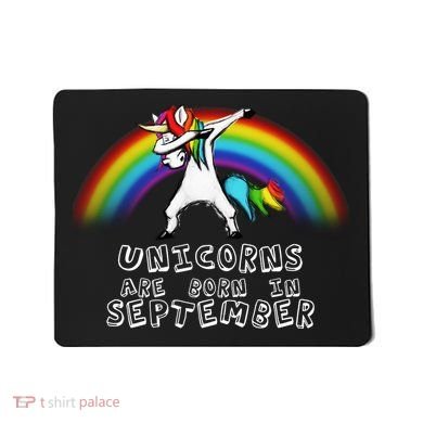 Unicorns Are Born In September Birthday Mousepad