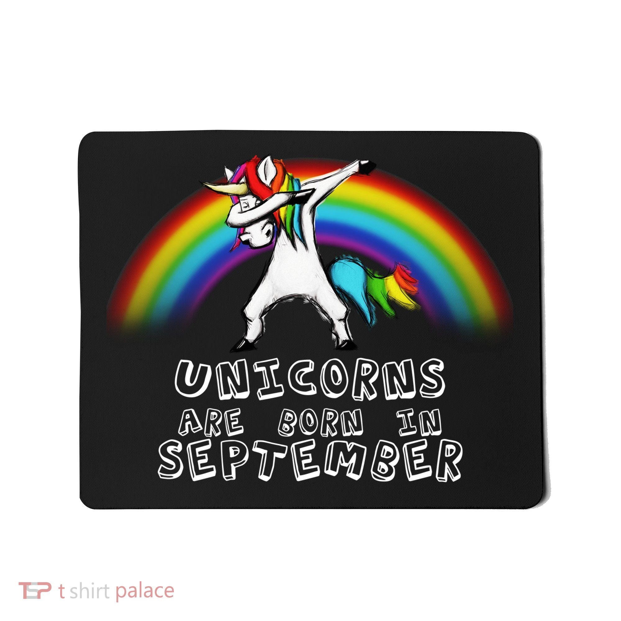 Unicorns Are Born In September Birthday Mousepad