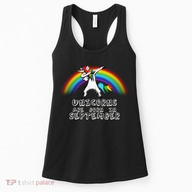 Unicorns Are Born In September Birthday Women's Tank Top