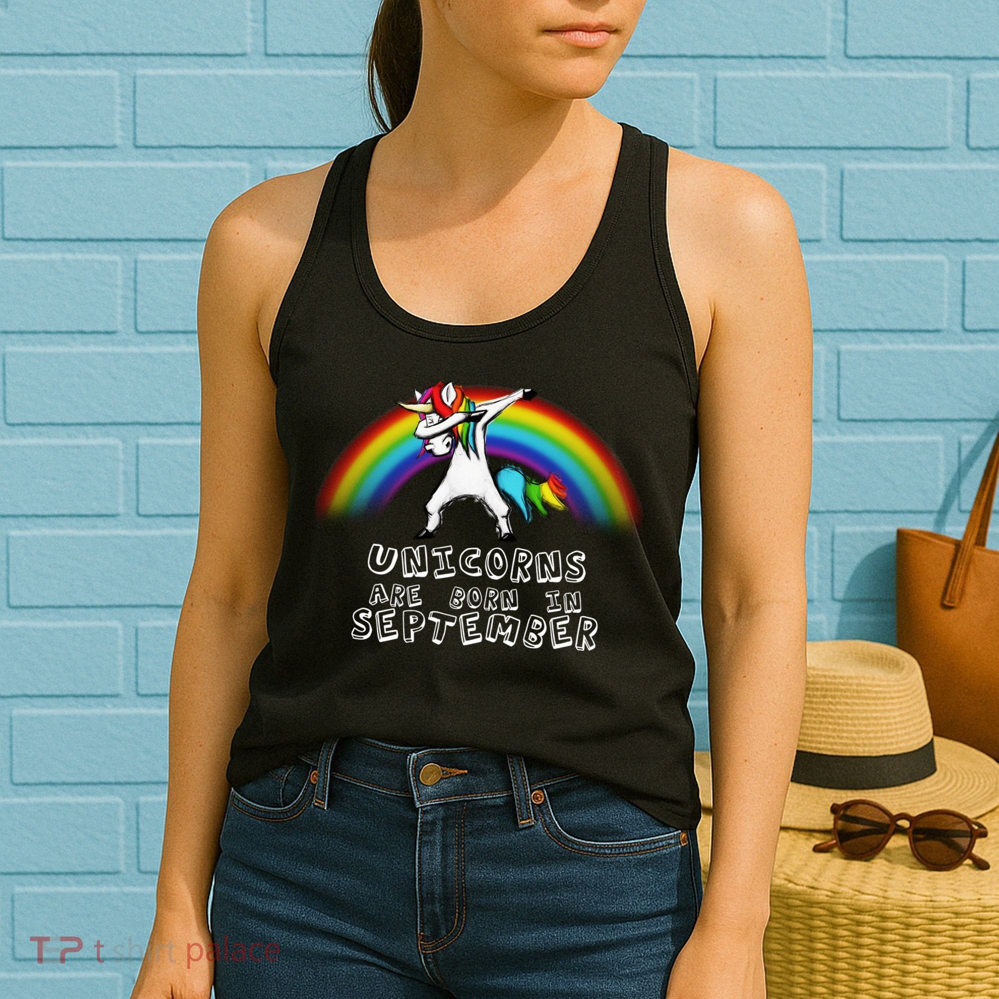 Unicorns Are Born In September Birthday Women's Tank Top
