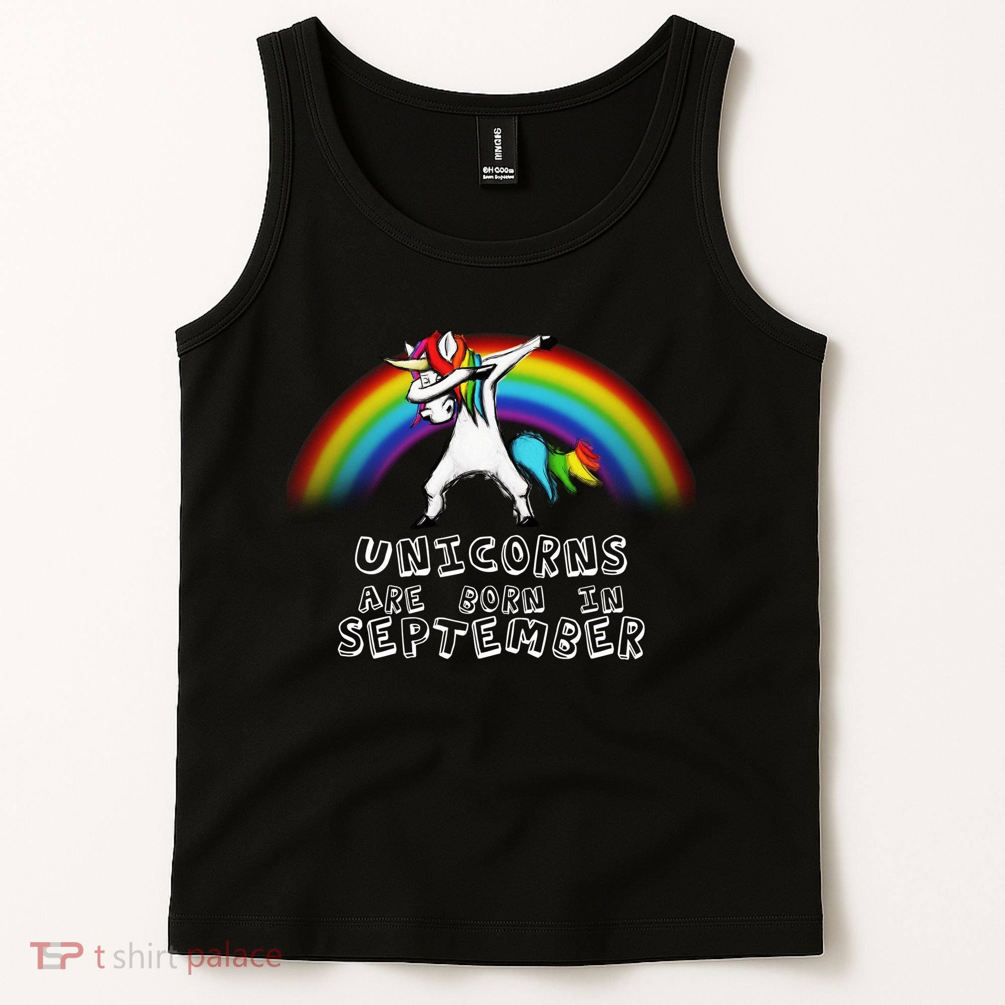 Unicorns Are Born In September Birthday Tank Top