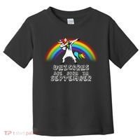 Unicorns Are Born In September Birthday Toddler T-Shirt thumb 0