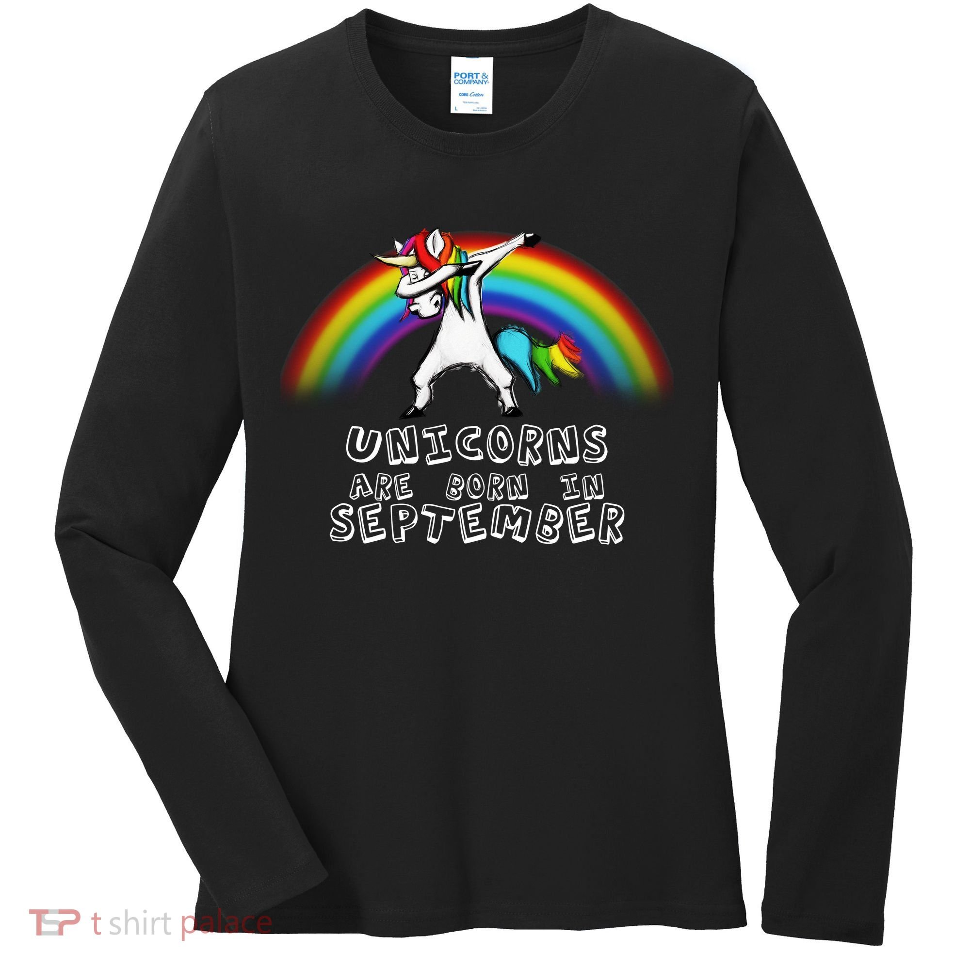 Unicorns Are Born In September Birthday Women's Long Sleeve Shirt