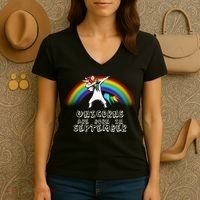 Unicorns Are Born In September Birthday Women's V-Neck T-Shirt thumb 3