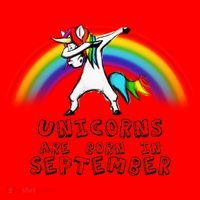Unicorns Are Born In September Birthday Santa Hat thumb 1