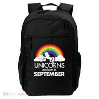 Unicorns Are Born In September Rainbow Retro Backpack thumb 0