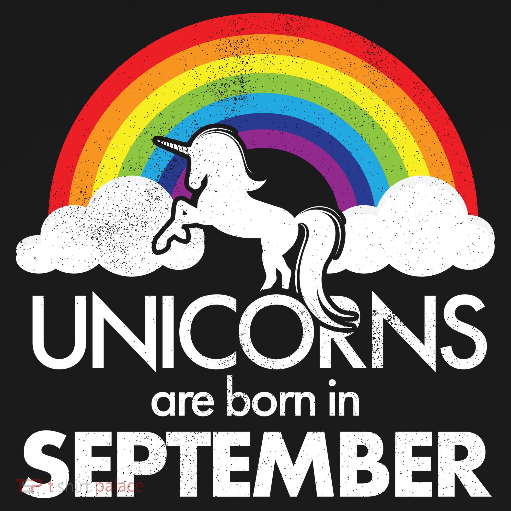 Unicorns Are Born In September Rainbow Retro Ornament