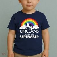 Unicorns Are Born In September Rainbow Retro Toddler T-Shirt thumb 2