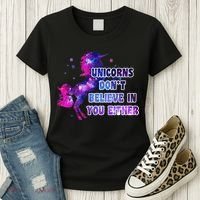 Unicorns Don't Believe In You Either Women's T-Shirt thumb 3