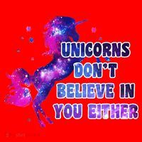 Unicorns Don't Believe In You Either Santa Hat thumb 1