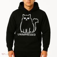 Unimpressed Funny Angry Cat Hoodie thumb 2