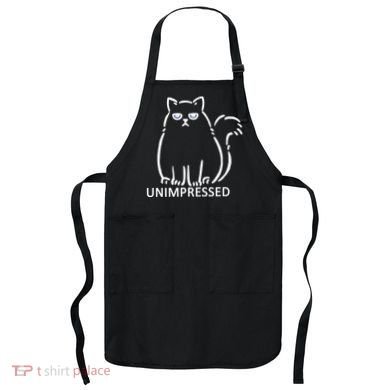 Unimpressed Funny Angry Cat Apron