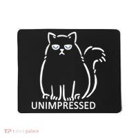Unimpressed Funny Angry Cat Mousepad thumb 0