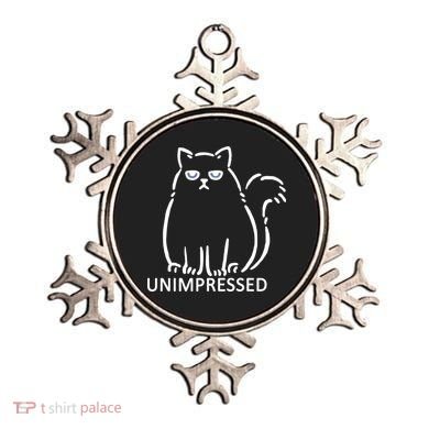 Unimpressed Funny Angry Cat Ornament