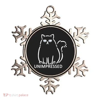 Unimpressed Funny Angry Cat Ornament