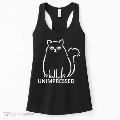 Unimpressed Funny Angry Cat Women's Tank Top