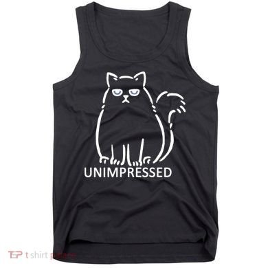 Unimpressed Funny Angry Cat Tank Top