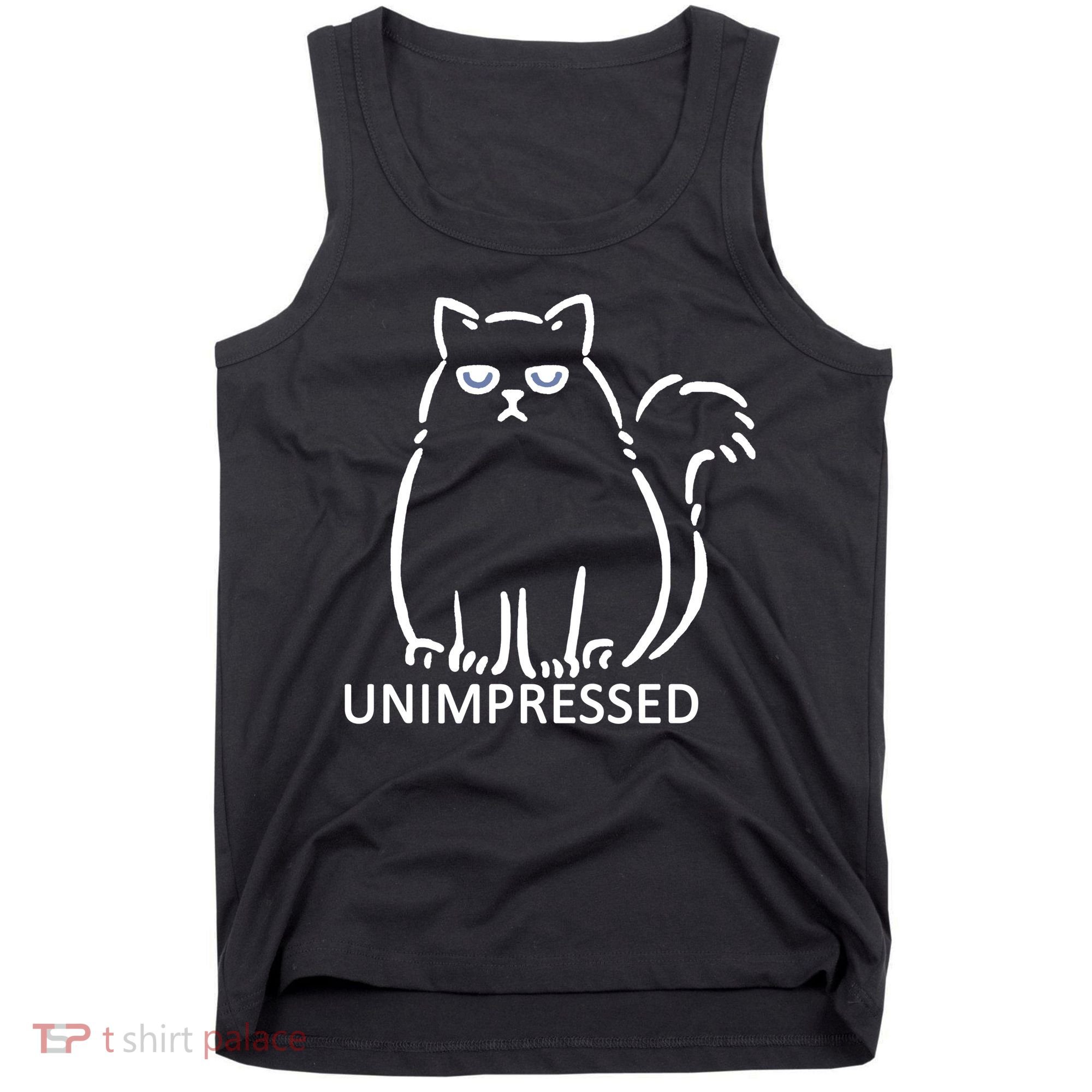 Unimpressed Funny Angry Cat Tank Top