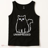 Unimpressed Funny Angry Cat Tank Top thumb 2