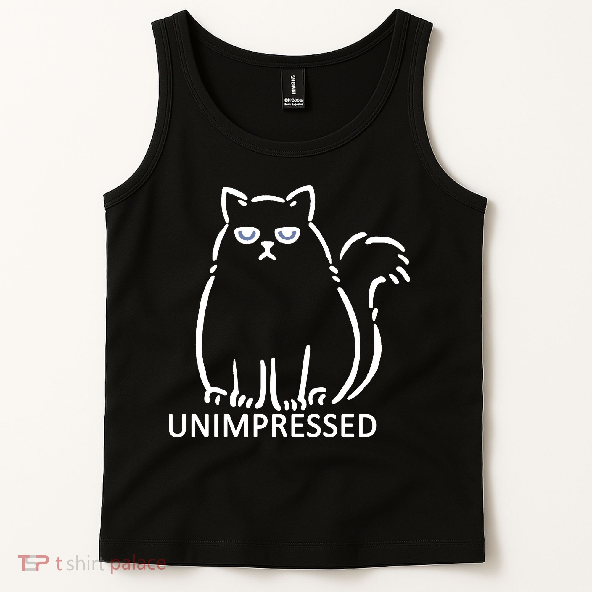 Unimpressed Funny Angry Cat Tank Top