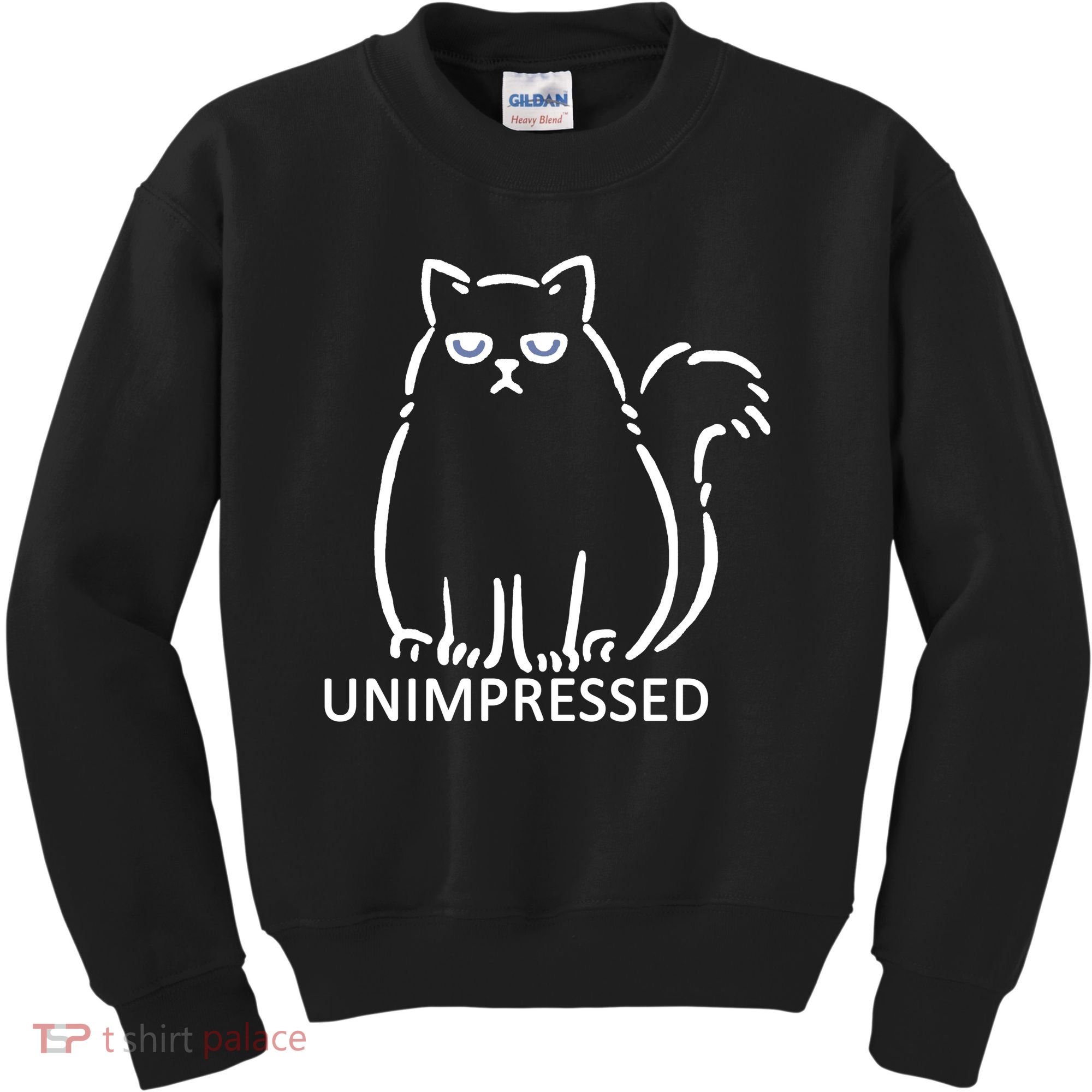 Unimpressed Funny Angry Cat Kids Sweatshirt