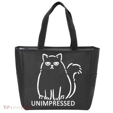 Unimpressed Funny Angry Cat Tote Bag