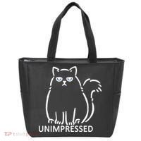 Unimpressed Funny Angry Cat Tote Bag thumb 0