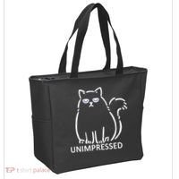 Unimpressed Funny Angry Cat Tote Bag thumb 2