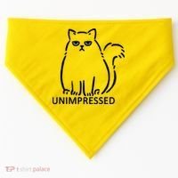 Unimpressed Funny Angry Cat USA-Made Doggie Bandana thumb 0