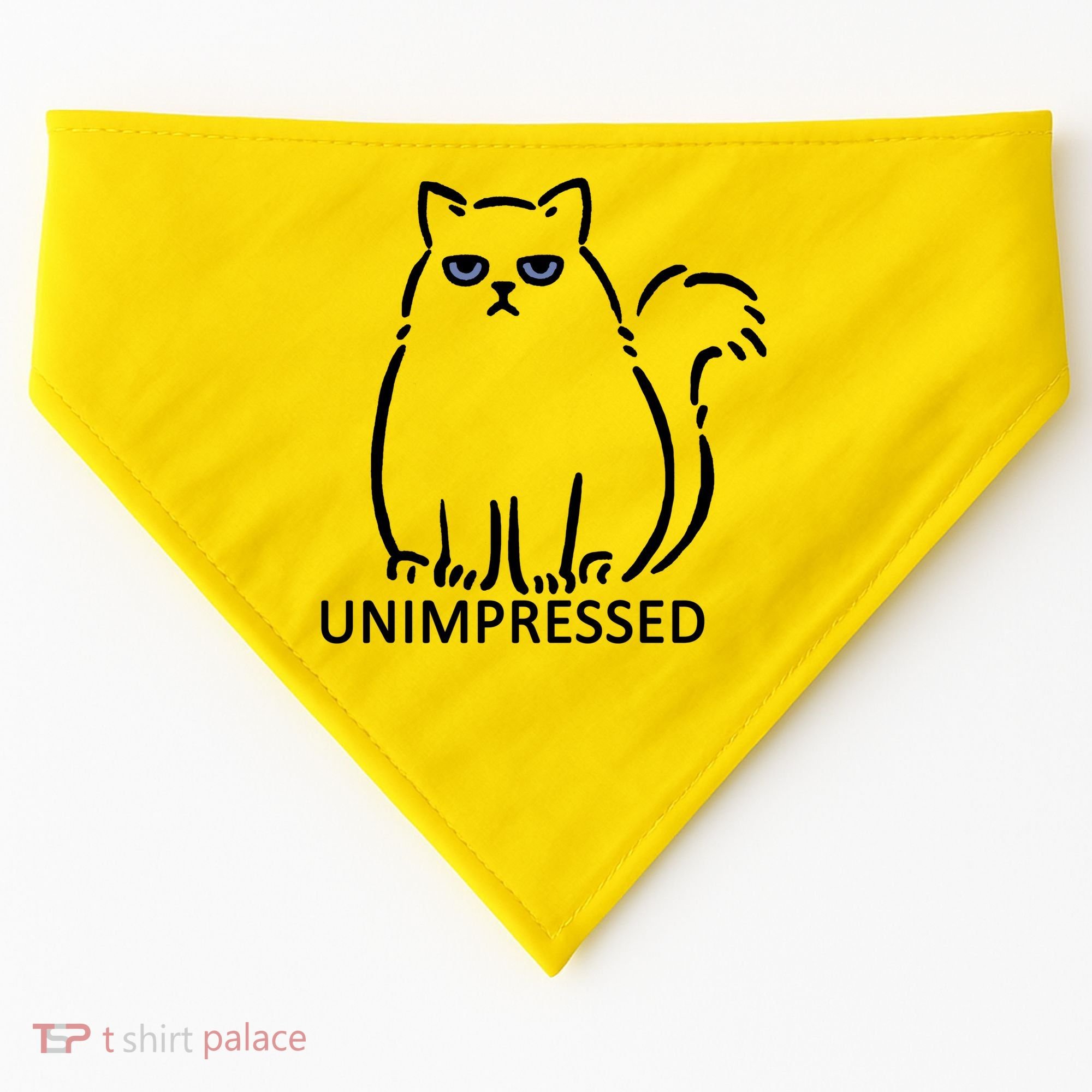 Unimpressed Funny Angry Cat USA-Made Doggie Bandana
