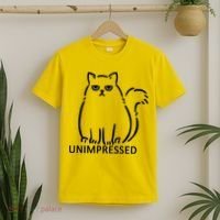 Unimpressed Funny Angry Cat T-Shirt thumb 2