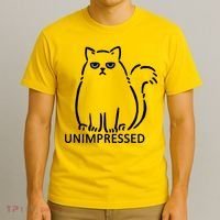 Unimpressed Funny Angry Cat T-Shirt thumb 3