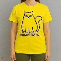 Unimpressed Funny Angry Cat T-Shirt thumb 4