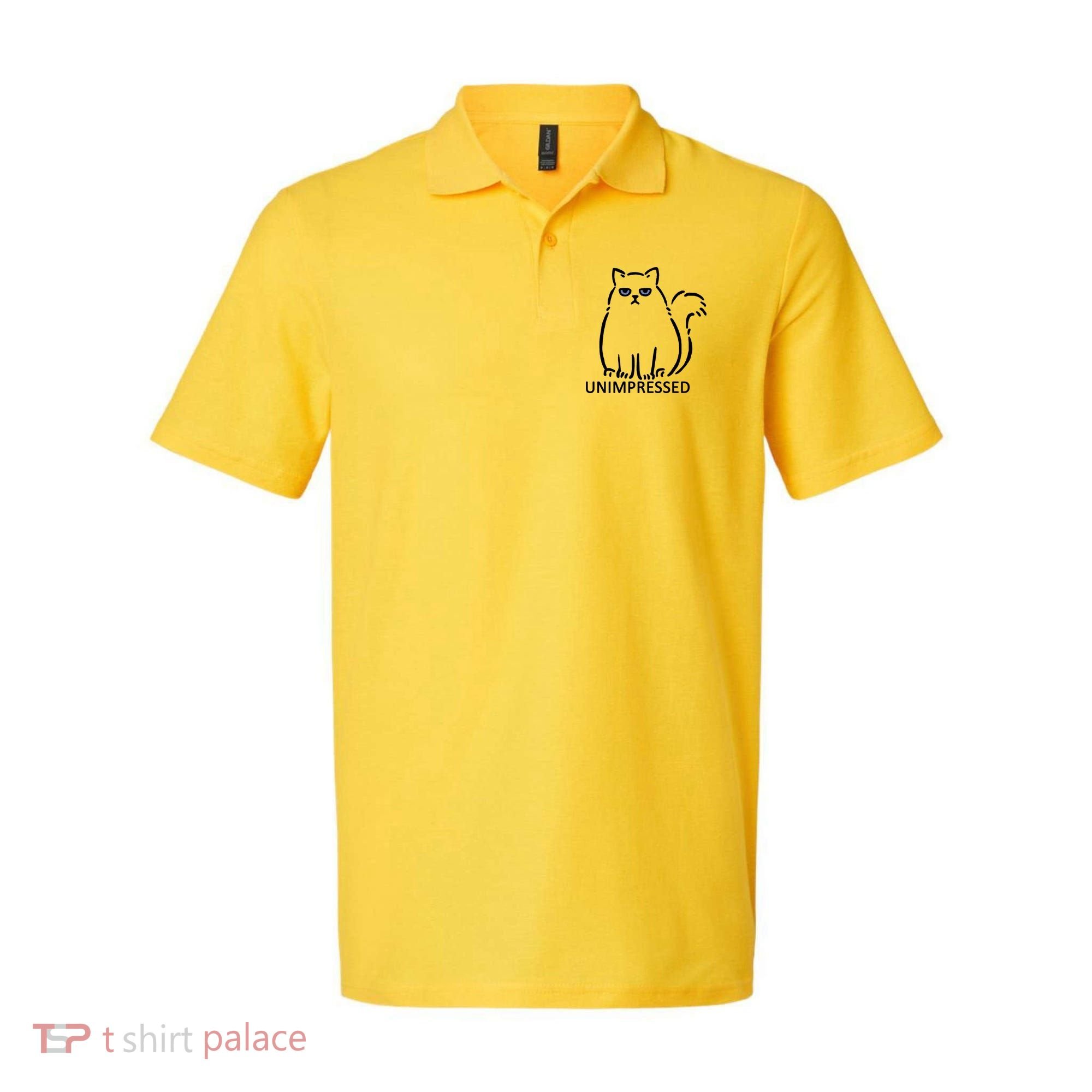 Unimpressed Funny Angry Cat Polo