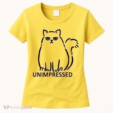 Unimpressed Funny Angry Cat Women's T-Shirt