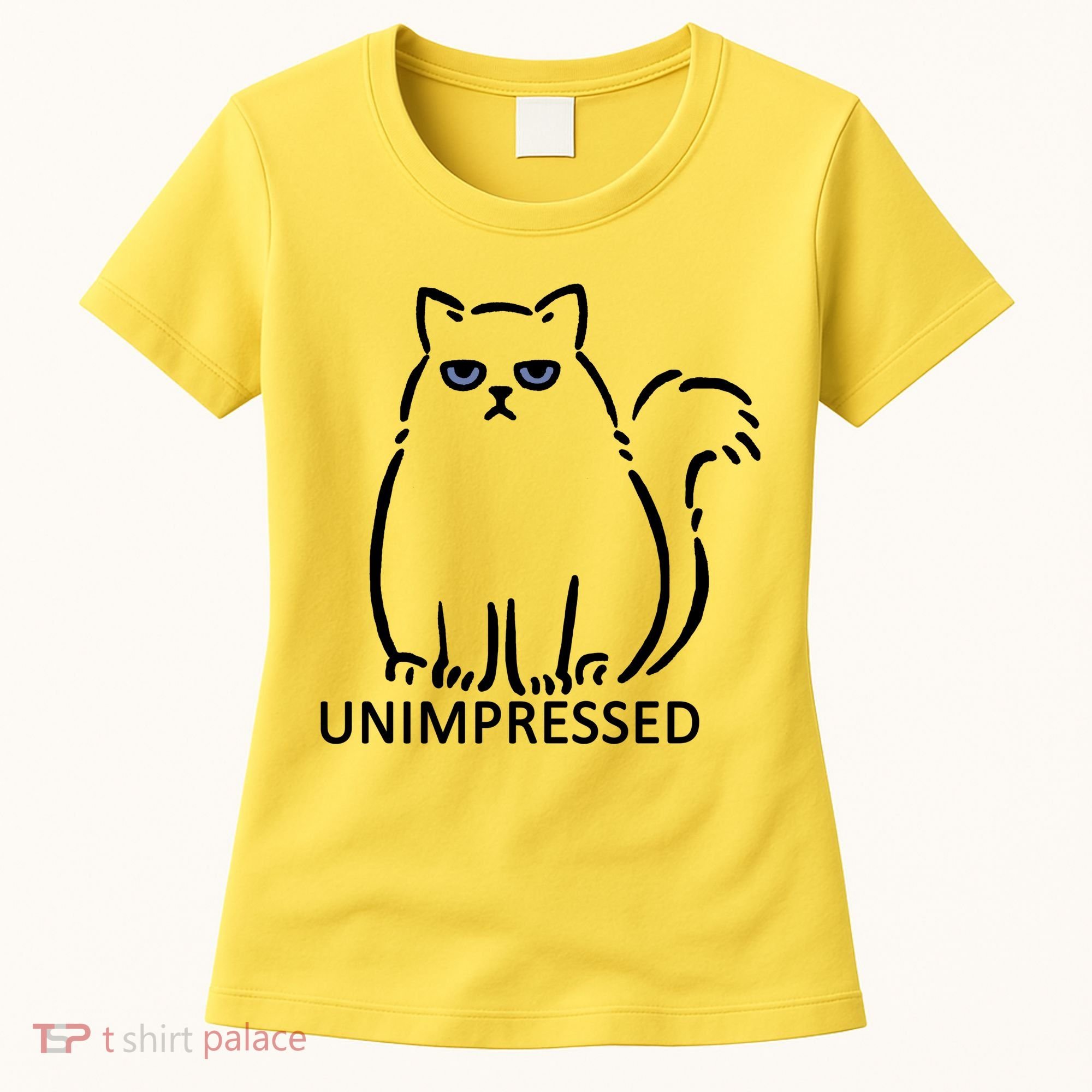 Unimpressed Funny Angry Cat Women's T-Shirt