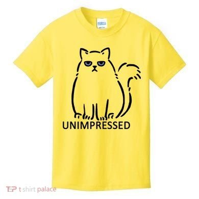 Unimpressed Funny Angry Cat Kids T-Shirt